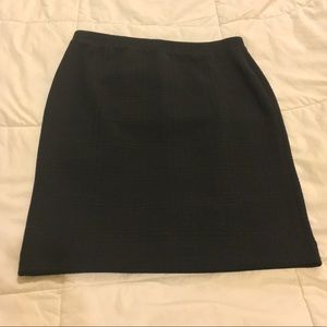 Elle textured Pencil Skirt Black M EUC stretch waist, retro, pinup, Twin Peaks